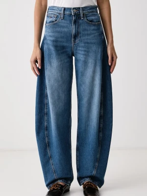 Tommy Jeans jeansy barrel damskie niebieski