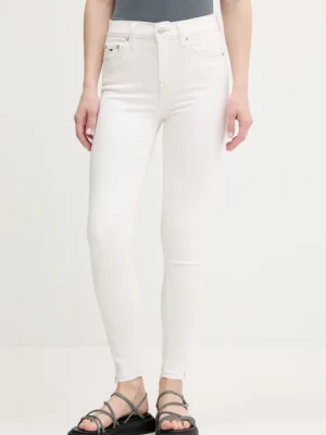 Tommy Jeans jeansy damskie kolor beżowy DW0DW20029