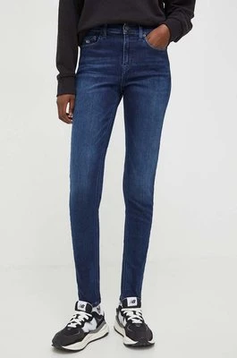 Tommy Jeans jeansy damskie kolor granatowy DW0DW17157
