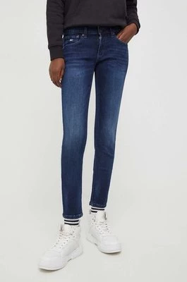 Tommy Jeans jeansy damskie kolor granatowy DW0DW17489