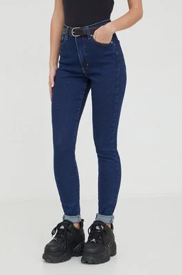 Tommy Jeans jeansy damskie kolor granatowy DW0DW17455