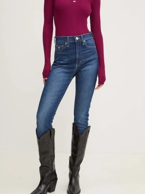Tommy Jeans jeansy damskie kolor granatowy DW0DW19258