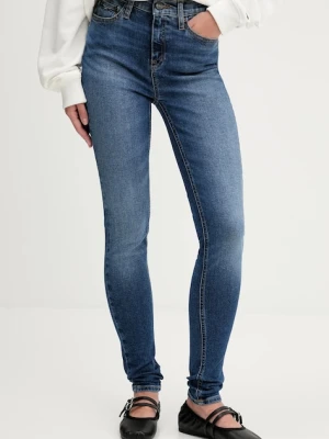 Tommy Jeans jeansy damskie kolor granatowy DW0DW21740