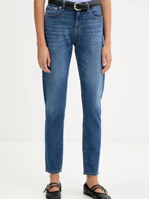 Tommy Jeans jeansy damskie kolor granatowy DW0DW21808