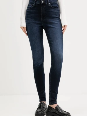 Tommy Jeans jeansy damskie kolor granatowy DW0DW21823