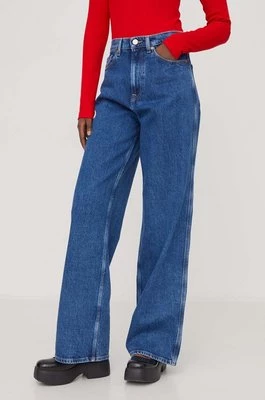Tommy Jeans jeansy damskie kolor niebieski DW0DW17191