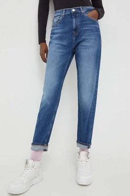 Tommy Jeans jeansy damskie kolor niebieski DW0DW17194
