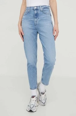 Tommy Jeans jeansy damskie kolor niebieski DW0DW17275