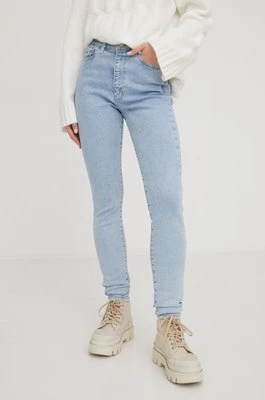 Tommy Jeans jeansy damskie kolor niebieski DW0DW17454