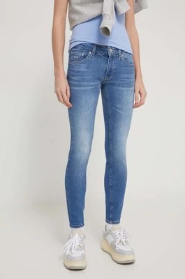 Tommy Jeans jeansy damskie kolor niebieski DW0DW18316