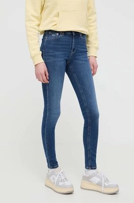 Tommy Jeans jeansy damskie kolor niebieski DW0DW17570