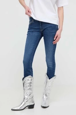 Tommy Jeans jeansy damskie kolor niebieski DW0DW17583