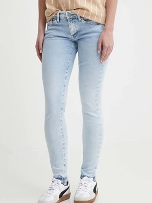 Tommy Jeans jeansy damskie kolor niebieski DW0DW17575