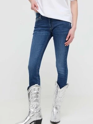 Tommy Jeans jeansy damskie kolor niebieski DW0DW17583