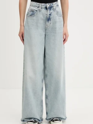 Tommy Jeans jeansy damskie kolor niebieski DW0DW20015