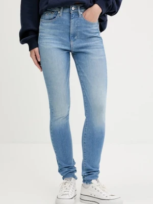 Tommy Jeans jeansy damskie kolor niebieski DW0DW20028