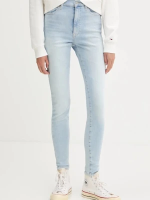 Tommy Jeans jeansy damskie kolor niebieski DW0DW20492