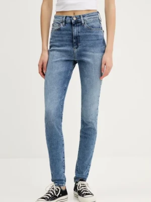 Tommy Jeans jeansy damskie kolor niebieski DW0DW20655