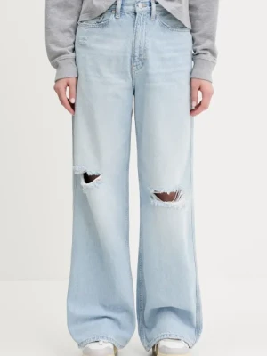Tommy Jeans jeansy damskie kolor niebieski DW0DW21281