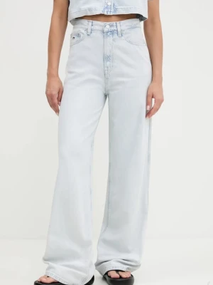 Tommy Jeans jeansy damskie kolor niebieski DW0DW21378