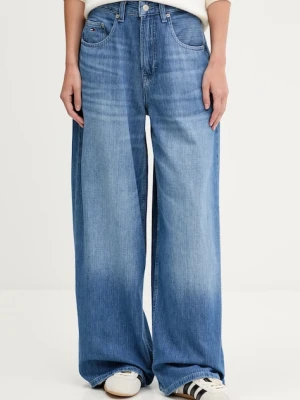 Tommy Jeans jeansy damskie kolor niebieski DW0DW21738