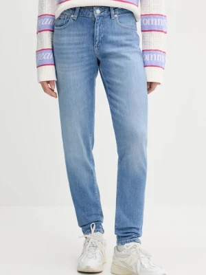 Tommy Jeans jeansy damskie kolor niebieski DW0DW21806