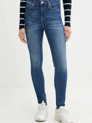 Tommy Jeans jeansy damskie kolor niebieski DW0DW21819