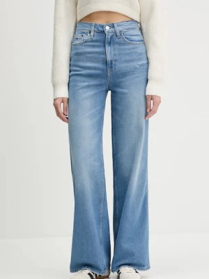 Tommy Jeans jeansy damskie kolor niebieski DW0DW22140