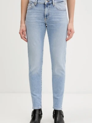 Tommy Jeans jeansy damskie kolor niebieski DW0DW22429