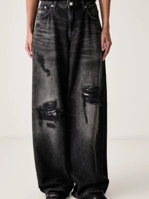 Tommy Jeans jeansy loose damskie czarny
