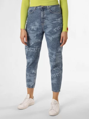 Tommy Jeans Jeansy - Mom Jean Kobiety Bawełna niebieski jednolity,