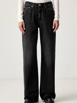 Tommy Jeans jeansy relaxed fit damskie czarny