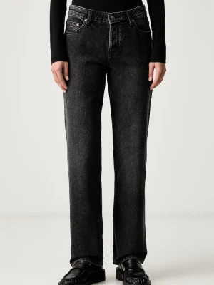 Tommy Jeans jeansy straight damskie czarny