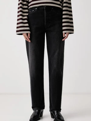 Tommy Jeans jeansy straight damskie czarny