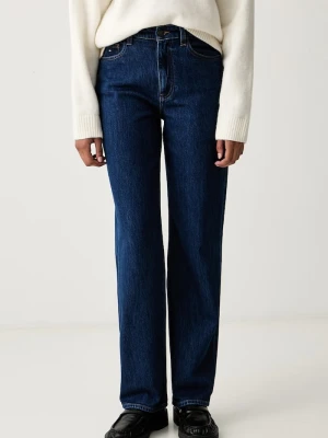 Tommy Jeans jeansy straight damskie granatowy