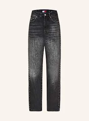 Tommy Jeans Jeansy Straight Layla Z Ćwiekami schwarz