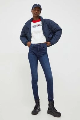 Tommy Jeans jeansy Sylvia damskie kolor granatowy DW0DW17151