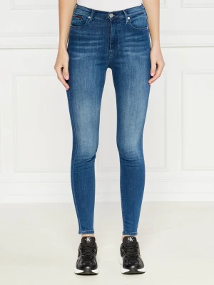 Tommy Jeans Jeansy SYLVIA HR | Super Skinny fit | high waist niebieski