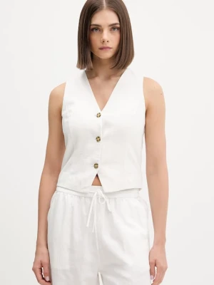 Tommy Jeans kamizelka damska z dodatkiem lnu