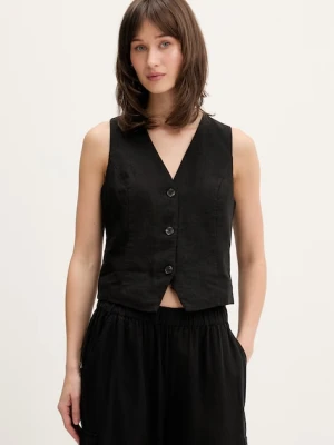 Tommy Jeans kamizelka damska z dodatkiem lnu