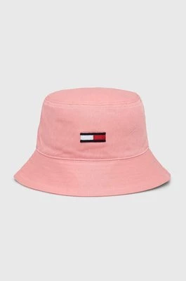 Tommy Jeans kapelusz bawełniany kolor różowy bawełniany AW0AW15957CHEAPER