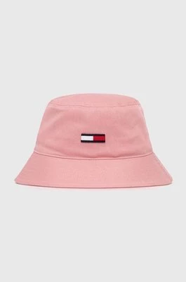 Tommy Jeans kapelusz bawełniany kolor różowy bawełniany AW0AW16381