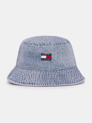 Tommy Jeans kapelusz jeansowy kolor fioletowy bawełniany AW0AW17816