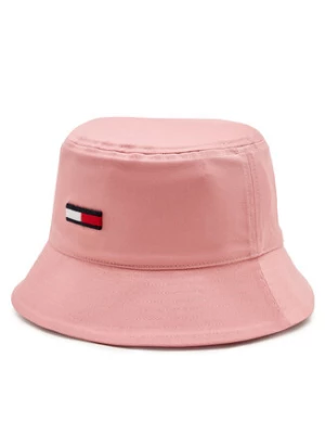 Tommy Jeans Kapelusz Tjw Elongated Flag Bucket Hat AW0AW16381 Różowy