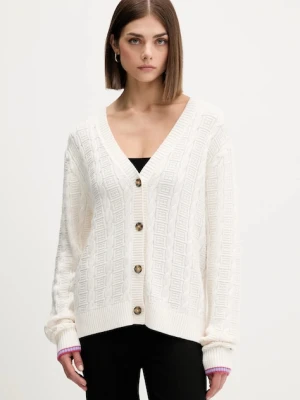 Tommy Jeans kardigan bawełniany damski kolor beżowy lekki DW0DW21681