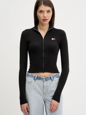 Tommy Jeans kardigan damski kolor czarny lekki DW0DW20967