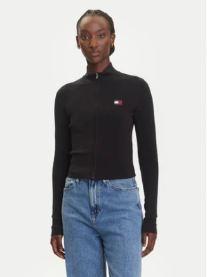 Tommy Jeans Kardigan DW0DW20967 Czarny Slim Fit