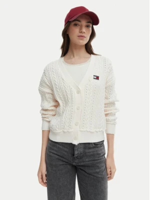 Tommy Jeans Kardigan DW0DW23024 Écru Regular Fit