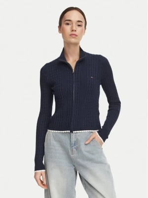Tommy Jeans Kardigan DW0DW23355 Granatowy Slim Fit