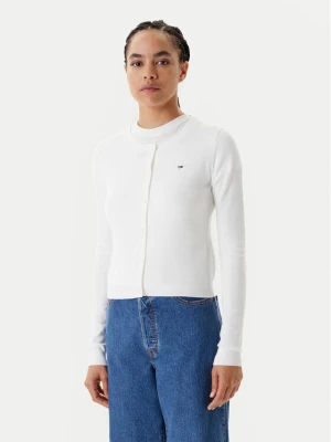Tommy Jeans Kardigan Essential DW0DW20976 Écru Regular Fit Kremowy